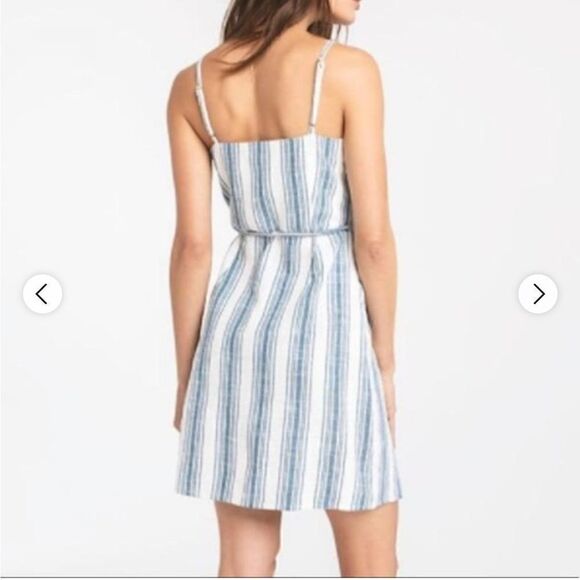 NWT Rag Poets Blue White Striped Canggu Wrap Dress - Picture 2 of 13